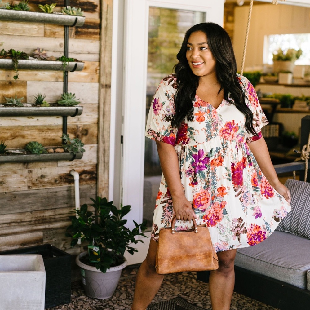 Women’s Glorious Garden Floral Dress Size 1x - Picture 1 of 6
